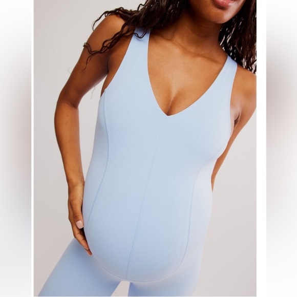 Free People Movement- Hatch Never Better Jumpsuit Onesie BlueBell Sz XS S XL NWT - Picture 5 of 14